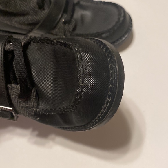 POLO RALPH LAUREN COMBAT BLACK AND GRAY BOOTS SIZE 6 - Picture 6 of 16